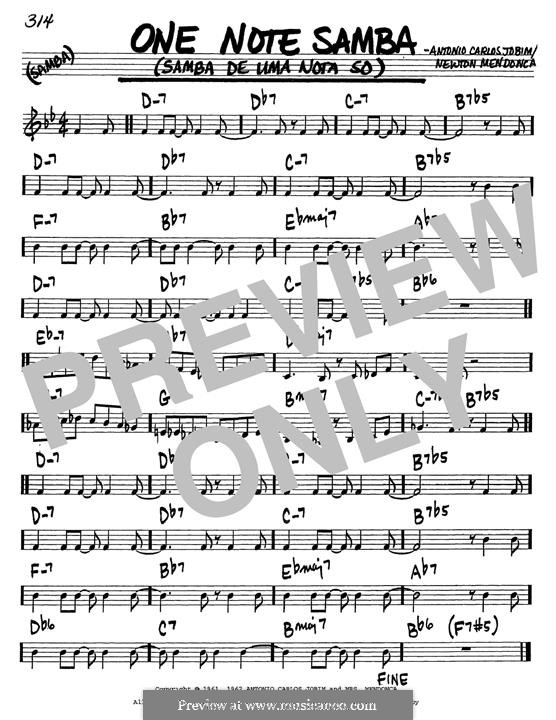 One Note Samba (Samba De Uma Nota): Гитарная табулатура by Antonio Carlos Jobim