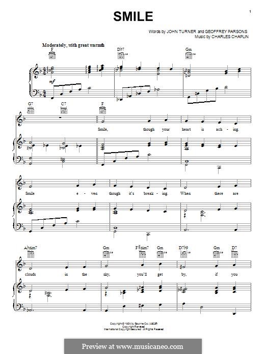 Smile (Rod Stewart): Для голоса и фортепиано (или гитары) by Charles Chapin