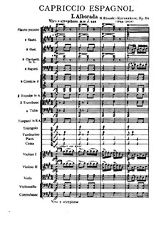 Испанское каприччио, Op.34: Части I-II by Николай Римский-Корсаков