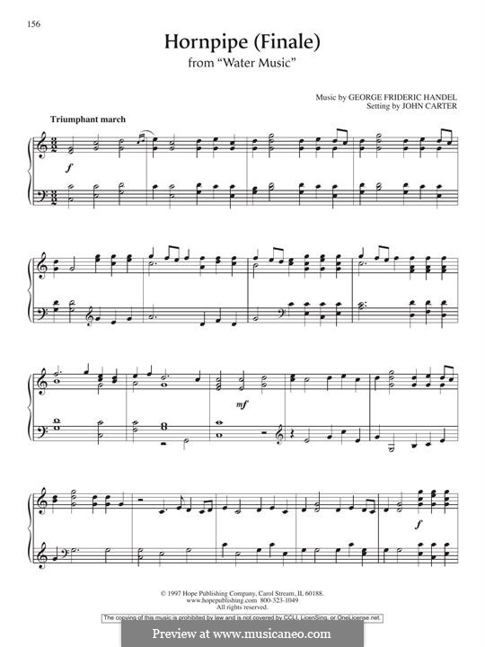 Сюита No.2 ре мажор, HWV 349: Alla Hornpipe, for piano by Георг Фридрих Гендель