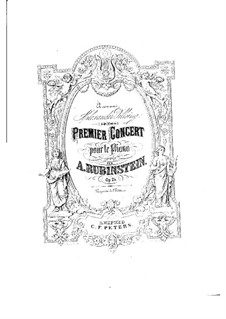 Концерт для фортепиано с оркестром No.1 ми минор, Op.25: Версия для двух фортепиано в 4 руки by Антон Рубинштейн