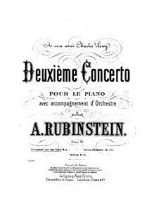 Концерт для фортепиано с оркестром No.2 фа мажор, Op.35: Часть I. Версия для двух фортепиано в четыре руки by Антон Рубинштейн