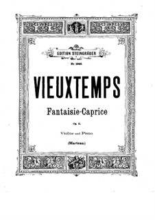 Фантазия-Каприс, Op.11: Для скрипки и фортепиано by Анри Вьетан