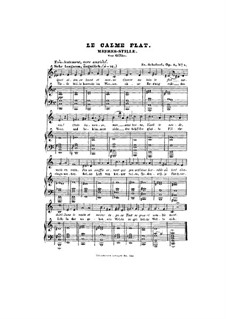 Морская тишь, D.216 Op.3 No.2: Клавир с вокальной партией by Франц Шуберт