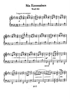 Экосез ми-бемоль мажор, WoO 83: Для фортепиано by Людвиг ван Бетховен
