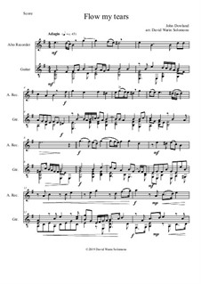 Flow My Tears (Lachrimae Antiquae): For alto recorder and guitar (without divisions) by Джон Доуленд