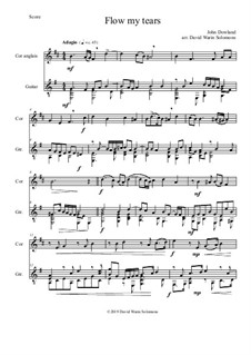 Flow My Tears (Lachrimae Antiquae): For cor anglais and guitar (without divisions) by Джон Доуленд