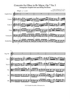 Concerto No.3 in B Flat Major: For english horn and string orchestra by Томазо Альбинони