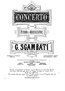 Концерт для фортепиано с оркестром соль минор, Op.15: Для двух фортепиано в четыре руки by Джованни Сгамбатти