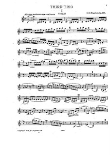 Фортепиано трио No.3 ля минор 'Per aspera ad astra', Op.158: Партии by Чарлз Виллиерс Стэнфорд