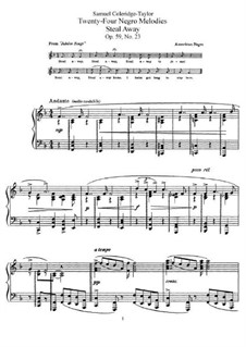No.23 Steal Away: Для фортепиано by Сэмюэл Коулридж-Тэйлор