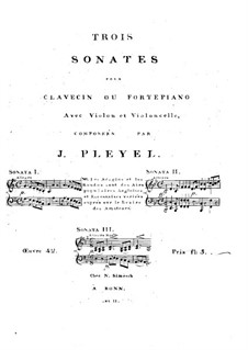 Три сонаты для скрипки, виолончели и клавесина (или фортепиано), Op.42: Три сонаты для скрипки, виолончели и клавесина (или фортепиано) by Игнац Плейель