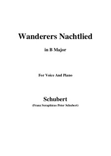Ночная песня странника II, D.768 Op.96 No.3: For voice and piano (B Major) by Франц Шуберт