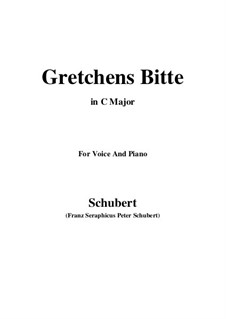 Gretchens Bitte: До мажор by Франц Шуберт