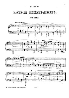 Симфонические этюды, Op.13: Для двух фортепиано в четыре руки – партия второго фортепиано by Роберт Шуман