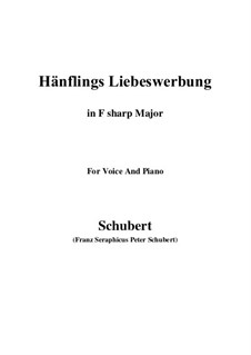 Hänflings Liebeswerbung (The Linnet's Wooing), D.552 Op.20 No.3: For voice and piano (F sharp Major) by Франц Шуберт