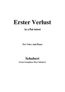 Первая утрата, D.226 Op.5 No.4: For voice and piano (a flat minor) by Франц Шуберт