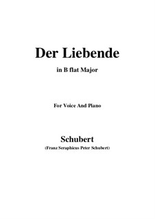 Der Liebende (The Lover), D.207: Для голоса и фортепиано (B Flat Major) by Франц Шуберт