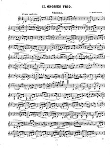 Большое фортепианное трио No.2 фа мажор, Op.123: Партия скрипки by Луи Шпор