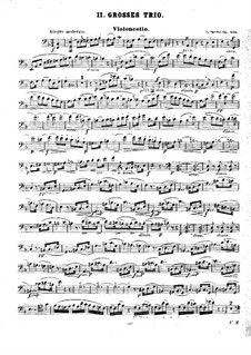 Большое фортепианное трио No.2 фа мажор, Op.123: Партия виолончели by Луи Шпор