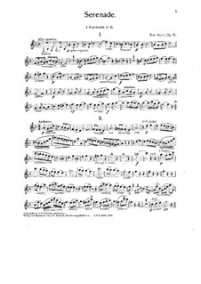 Серенада для двух кларнетов и двух фаготов, Op.55: Партия I кларнета by Роберт Штарк