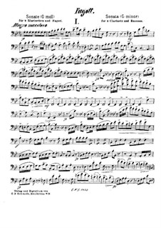 Соната для двух кларнетов и бассетгорна (или фагота) соль минор: Партия фагота by Роберт Штарк