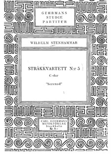 Струнный квартет No.5 до мажор 'Серенада', Op.29: Партитура by Вильгельм Стенхаммар