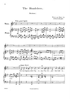 The Bandolero: For baritone and piano by Лесли Стюарт