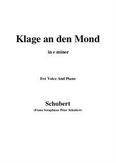 Klage an den Mond: E minor by Франц Шуберт