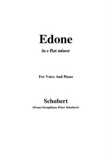 Edone, D.445: E flat minor by Франц Шуберт