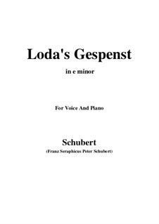 Loda's Gespenst (Loda's Ghost), D.150: E minor by Франц Шуберт