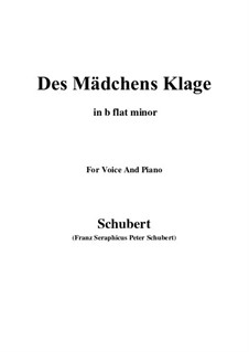 Жалоба девушки, D.191 Op.58 No.3: For voice and piano (b flat minor) by Франц Шуберт