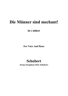 Vier Refrain-Lieder, D.866 Op.95: No.3 Die Männer sind méchant (c minor) by Франц Шуберт