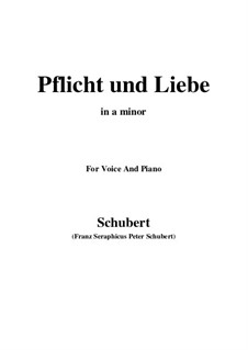 Pflicht und Liebe: A minor by Франц Шуберт