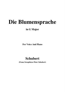 Die Blumensprache (The Language of Flowers), D.519: G Major by Франц Шуберт