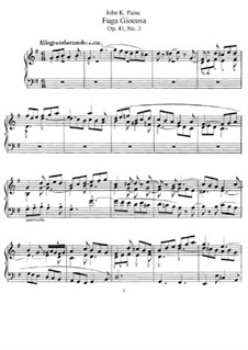 Three Pieces, Op.41: No.3 Fuga Giocosa by Джон Ноулз Пейн
