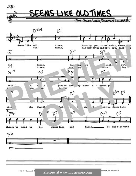 Seems Like Old Times: Мелодия by Guy Lombardo