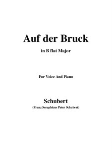 Auf der Bruck (On The Bridge), D.853 Op.93 No.2: Для голоса и фортепиано (B Flat Major) by Франц Шуберт