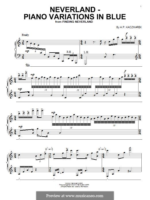 Neverland - Piano Variations in Blue: Для фортепиано by Jan A.P. Kaczmarek