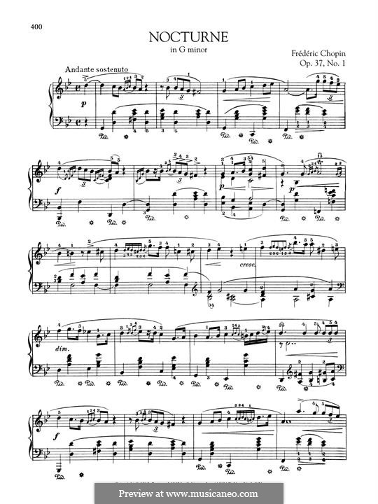 Ноктюрны, Op.37: No.1 in G Minor by Фредерик Шопен