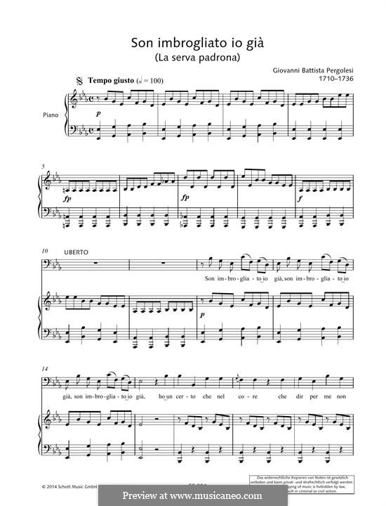 Son imbrogliato io già: Son imbrogliato io già by Джованни Баттиста Перголези