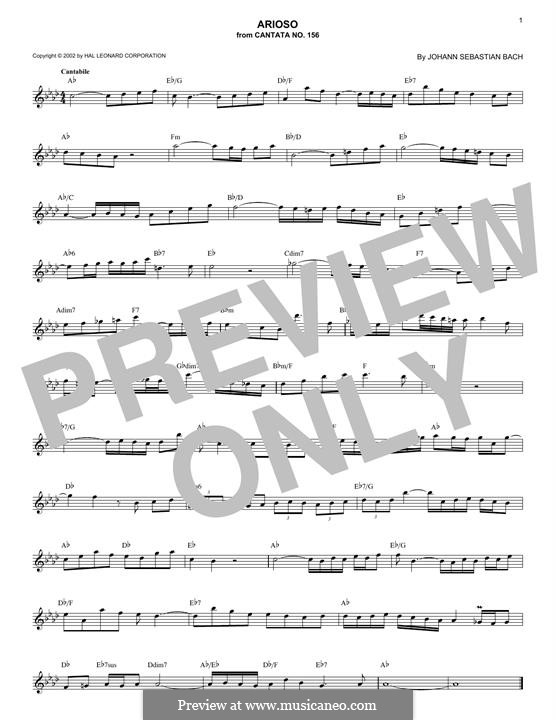 Ариозо соль мажор: Для гитары by Иоганн Себастьян Бах