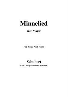 Minnelied, D.429: Для голоса и фортепиано (E Major) by Франц Шуберт