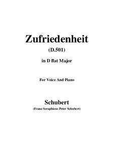 Zufriedenheit (Contentment), D.501: D flat Major by Франц Шуберт