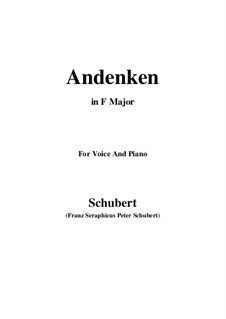 Andenken (Remembrance), D.99: Фа мажор by Франц Шуберт