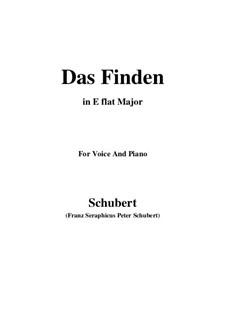 Das Finden (The Find), D.219: Для голоса и фортепиано (E Flat Major) by Франц Шуберт