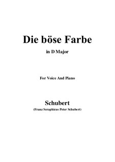 No.17 Злой цвет: Для голоса и фортепиано (D Major) by Франц Шуберт