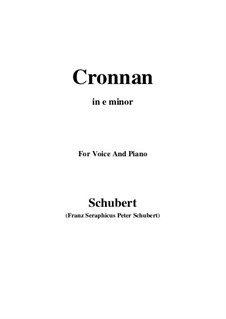 Cronnan, D.282: E minor by Франц Шуберт