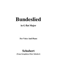 Bundeslied (Song of Fellowship): G flat Major by Франц Шуберт