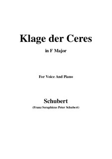 Klage der Ceres (Lament of Ceres), D.323: Фа мажор by Франц Шуберт